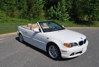 2004 white 325 ci convertible beige leather ,black top,47k miles like new