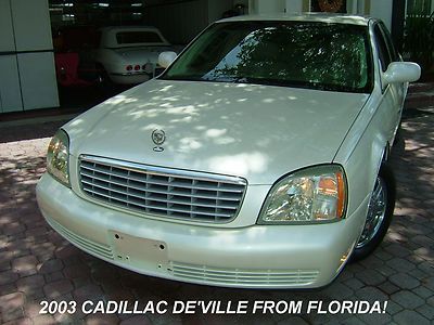 2003 cadillac de'ville in pearl white from florida! like new in everyway! look!