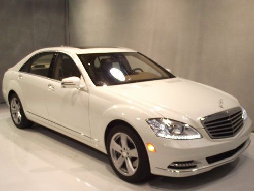 2011 11 mercedes-benz s550 4matic sedan white/cashmere awd 1 owner clean carfax!