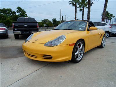 2003 porsche boxster 2dr roadster s 6-spd manual - speed yellow-extra clean