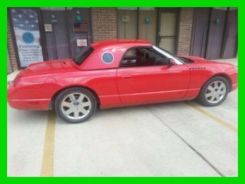 2002 thunderbird 3.9l v8 32v automatic rwd convertible premium leather cd red