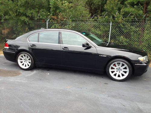 2004 bmw 760li 6.0l v12 438 hp fast southern rust free 89k miles black on black!