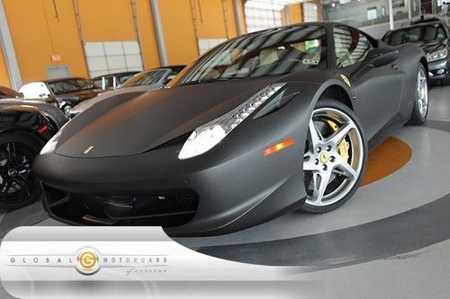 11 ferrari 458 italia coupe f1 7k-miles navigation pdc power-sts yellow-calipers