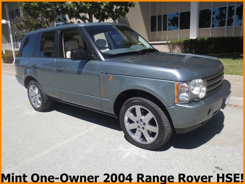 Mint one-owner 2004 land rover range rover hse! loaded california car!