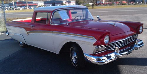 1957 ford ranchero 3sp on floor - rare upgrade trim - drive anywhere