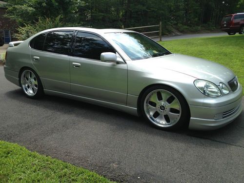 2001 lexus gs430 silver / black 4.3l v8 vip stanced jdm show car gps navi rays