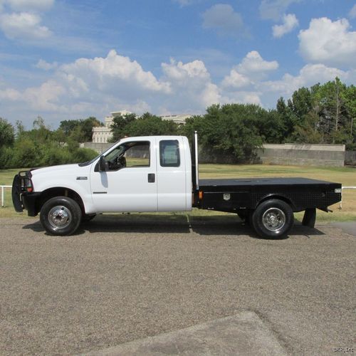 02 f350 ext cab xl 4x4 7.3l powerstroke diesel flatbed auto 1-owner