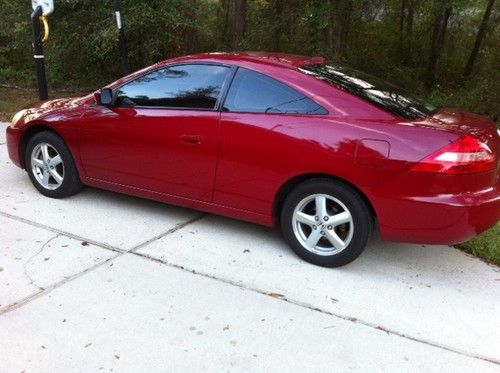 2004 honda accord ex-l 2-door coupe  *red*leather*sunroof*6 disc cd changer*