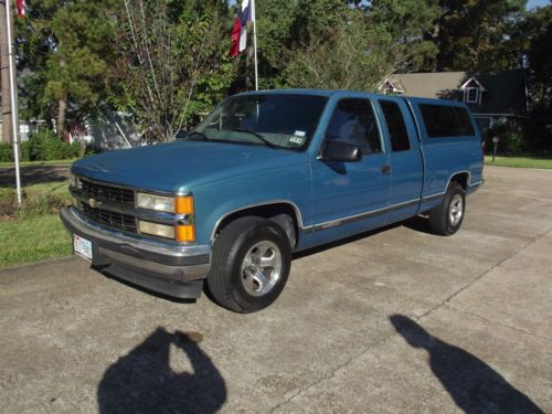 1997 chevrolet 1500 three door p/u w/ hard shell camper-vortex v-8-***no reserve