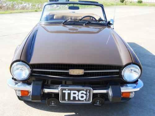 1975 Triumph TR6 Convertible!! 2.5 Litre/4-Speed!! Brown/Tan!! Nice!!, image 4