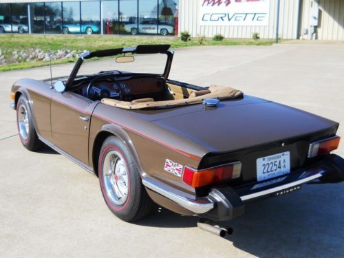 1975 Triumph TR6 Convertible!! 2.5 Litre/4-Speed!! Brown/Tan!! Nice!!, image 9