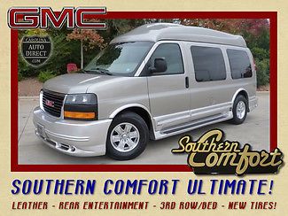 Quad leather-rear dvd-power fold out 3rd row/bed-new tires-sunshades-non smoker!