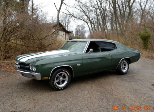 1970 chevelle ss 396 auto factory buckets console beautiful new forest green