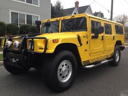 H1 hummer yellow custom leather loaded monsoon sound system alpha