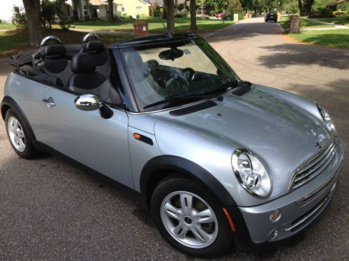 2005 mini cooper silver convertible - only 36k miles ! - sunday driver - mint !