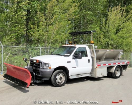 Ford f-450 plow sander pickup truck 7.3l powerstroke turbo diesel arrow board