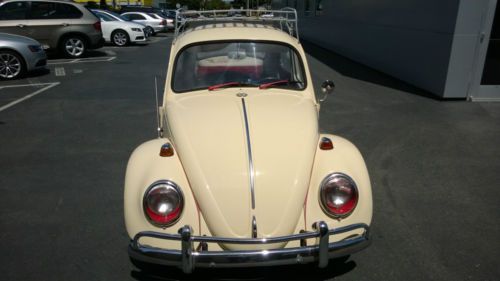 This vw bug is clean and runs great! it has been repainted and has minor defects