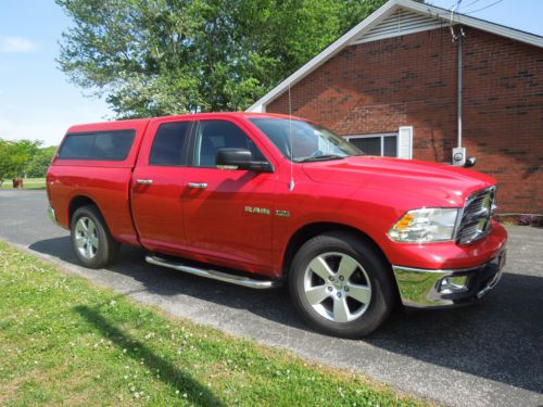 2010 dodge crew cab red 5.7 hemi with topper