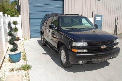 04 chevy 1500 z71 dvd leather sunroof tow hitch 3rd row 5.3l knoxville tn