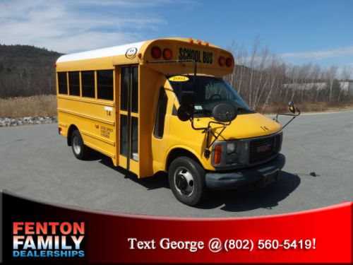 Gmc 139 inch 3500 chassis school bus  no reserve!! low miles!! very clean!!
