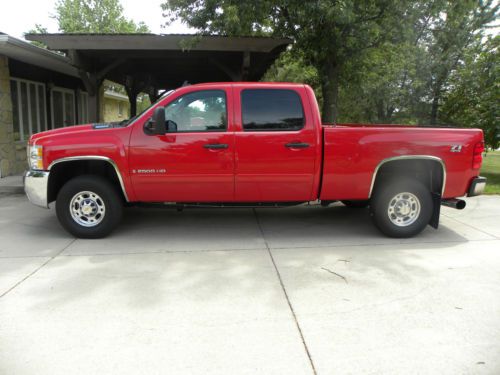 2008 red chevy silverado 2500 duramax diesel