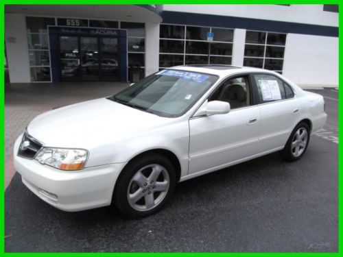 03 white diamond pearl tl-3.2 type s 3.2l v6 vtec *heated leather seats *fl