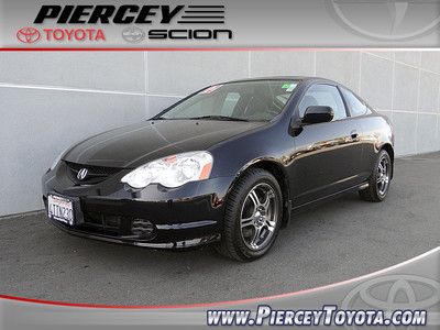 Leather rsx type s sport cpe 2d black manual 6-spd fwd abs (4-wheel) cassette