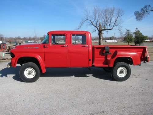 1960 dodge w100 crew cab power giant 4wd 318 one of a kind powerwagon truck