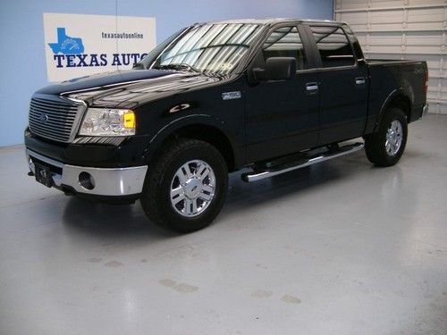 We finance!!!  2008 ford f-150 lariat 4x4 auto roof wood sat 18 rims tow 1 owner