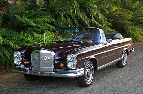 1967 mercedes 250se cabriolet: original colors, numbers matching, 4-speed manual