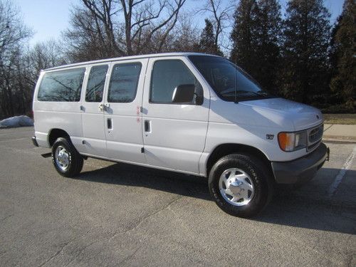 2002 ford e-350 1-ton 7.3l diesel cargo van auto a/c 1 owner nice and clean!!