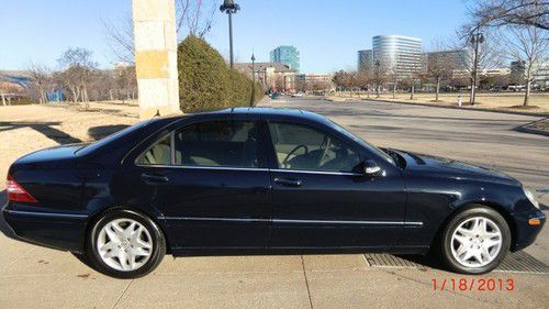 2003 s500,midnight blue,gravel nappa leather,navigation,heated,shade,clean