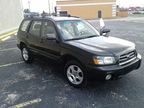2003 subaru forester awd automatic black 4 door suv leather and fully loaded