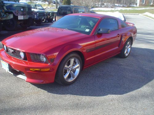 2008 ford mustang gt/cs red coupe 4.6l 5-speed manual