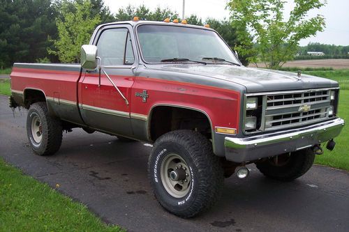 1986 chevrolet k30 1 ton 4x4 gmc 454 thm-400 lifted 35 bfg's rare california 4wd