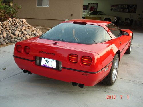 1990 corvette zr1 with 12246 miles red w black int