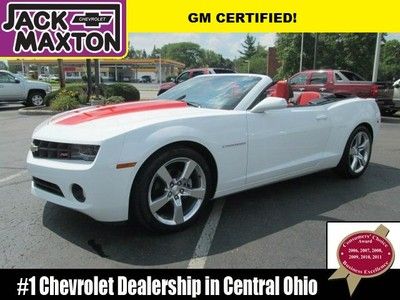 '11 chevy camaro convertible low miles leather bluetooth  remote start certified