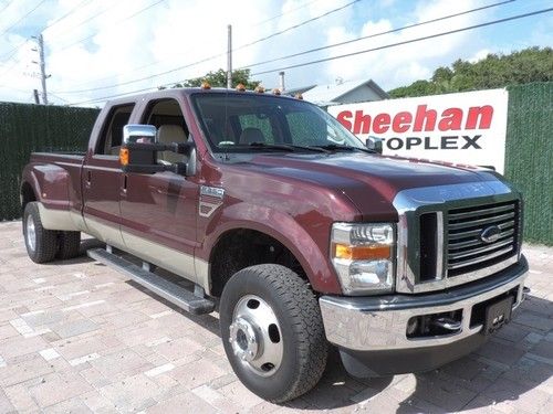 2010 ford f350 one owner crew cab 4x4 diesel truck low miles leather power pkg