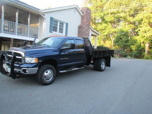 2003 dodge ram 3500 base cab &amp; chassis 2-door 5.7l flat bed with meyer snow plow