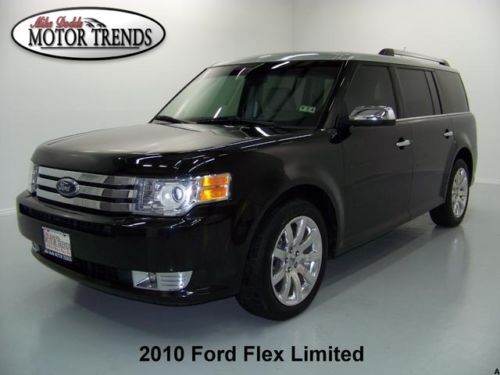 2010 limited navigation rearcam leather htd seats 6 pass sync ford flex 43k