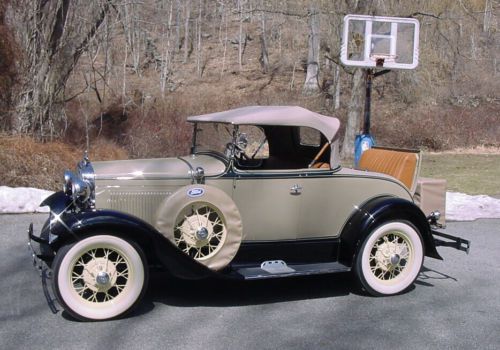 1930 ford model a deluxe roadster , d/s show restoration from a low mileage car