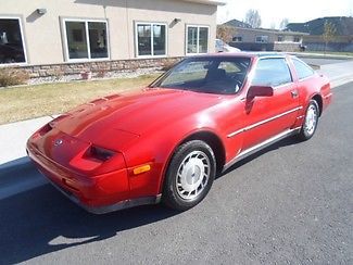 1987 red black automatic car 300 zx 6 cyl nice clean t tops