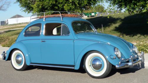 1957 vw beetle stunning pan off restoration rust free california car must see!!!