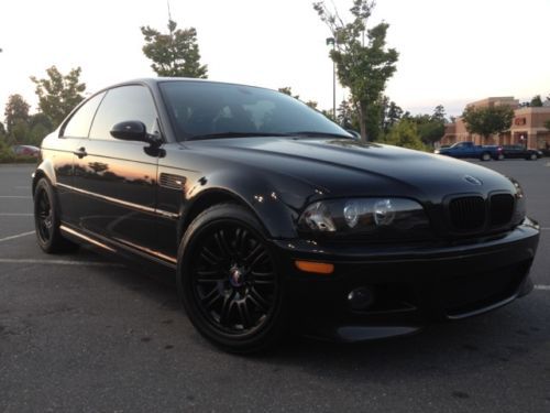 2003 bmw m3 e46 black 6-speed  carbon trunk leds  fast clean fun ,clear title