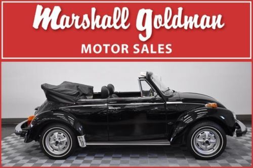 1979 volkswagon beetle convertible black with black interior only 13,900 miles