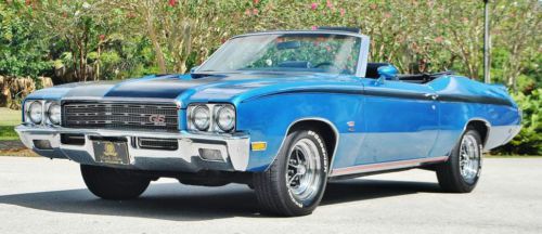Very rare 1971 buick gs convertible tribute 455 v-8 a/c ,bucket&#039;s console