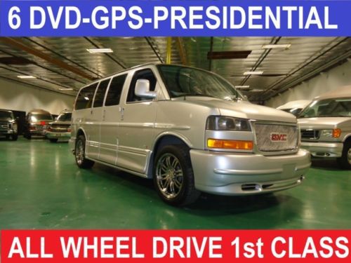 First class presidential conversion van, 6 tv-dvd, gps, all wheel drive