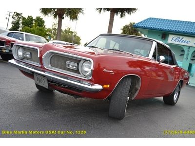 1969 plymouth barracuda 3 spd auto a/c 225 slant six original classic