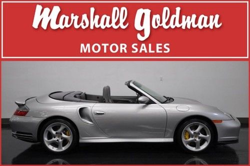 2005 porsche twin turbo s cab silver/grey 6 speed only 8700 miles