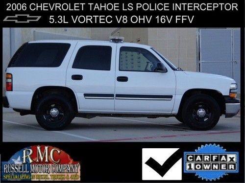 06 chevy tahoe ls am/fm ac white one owner leather abs clean led lights suv
